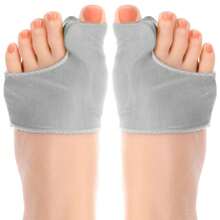 1 Pair Toe Separator With Gel Pads, Non-Slip Toe Protector, Unisex Day & Night Foot Support, Comfortable Toe Spacer Socks, Suitable For Autumn/Winter Insulation,Galentines,Puppy,Carnival,Party Decorations