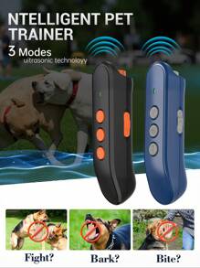 Mini Repelente Ultrassônico para Cães, Supressor de Latidos de Cães, Dispositivo Anti-Latidos para Cães, Supressor de Latidos de Cães Recarregável 5m, 3 Modos e Luz LED Supressor de Latidos de Cães Ultrassônico Portátil para Uso Interno/Externo, Dispositivo de Treinamento de Animais de Estimação, Treinador Anti-Latidos, Prevenção de Mordidas de Cães