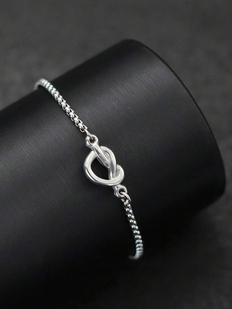 diffone 简约可爱心形链条手链不锈钢可调节手链男士可调节珠宝 - 愛心手鍊 - 查看 4