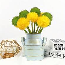 1個復古金屬鐵製裝飾花瓶,有破舊效果 - 藍色 - 查看 4