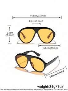 1/2/3 piezas de Gafas de moda de gran tamaño de acrílico con diseño de hongos para mujeres, regalos navideños y uso diario para vacaciones de verano en la playa, al aire  viajes - Multicolor - Ver 10