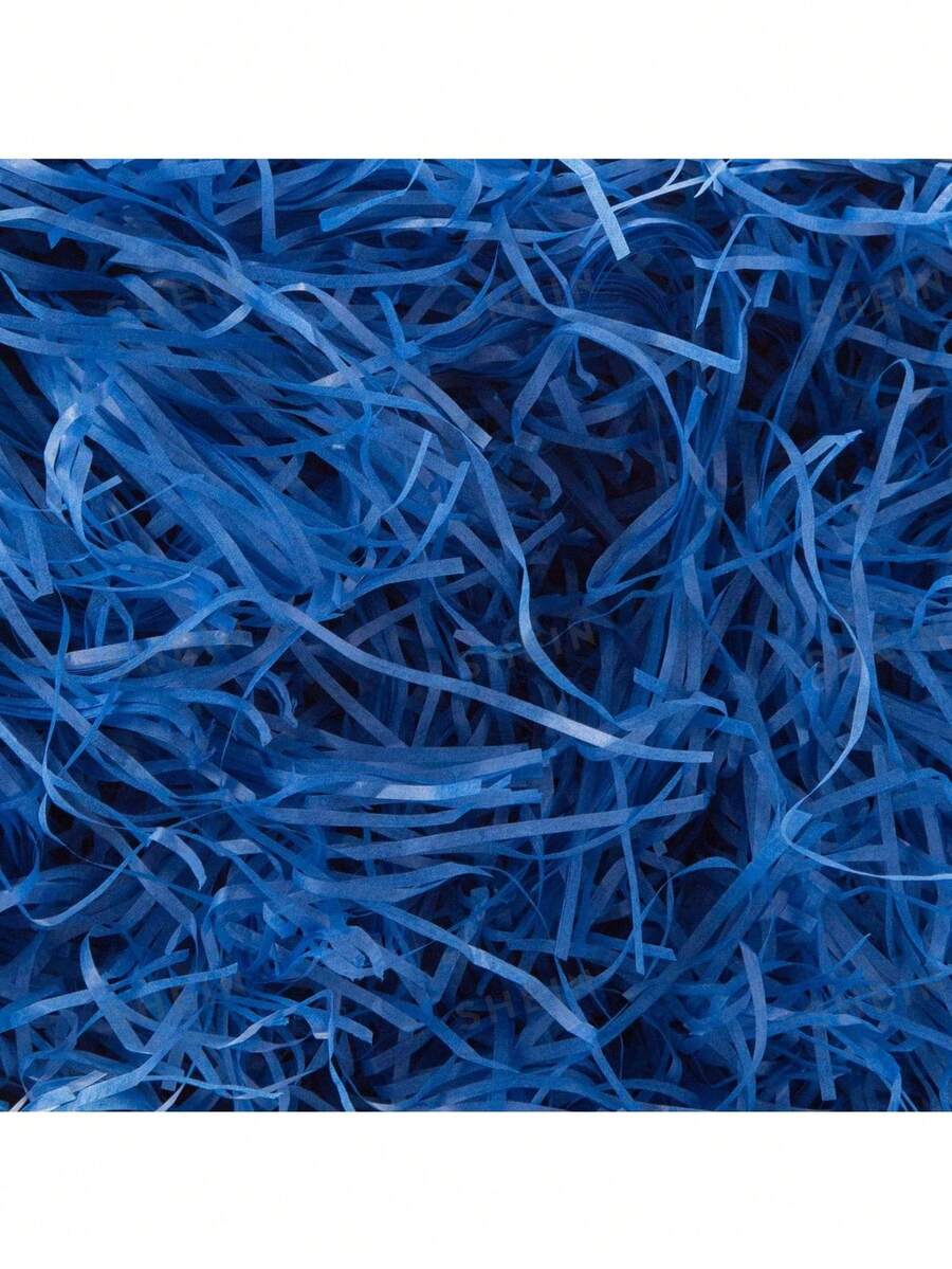 Sợi rơm vụn nhiều màu sắc 50g/100g, vật liệu nhồi quà tặng tiệc cưới, vật liệu nhồi hộp quà, vật liệu đóng gói, vật liệu nhồi gói quà, dây rơm nhiều màu sắc dùng trang trí tiệc. - xanh đậm - Xem 1