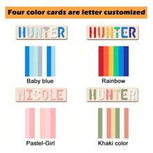 1 Pieza Rompecabezas personalizado con nombre, personaliza tu nombre, múltiples colores, se puede combinar con elementos lindos, juguetes educativos de madera para el aprendizaje temprano, regalo para bautizo o aniversario de bebé