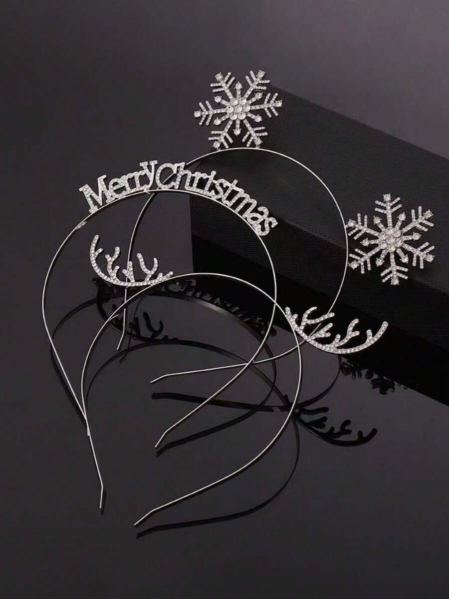1pc Alloy Crystal Headpiece Hair Accessory - Christmas Deer Antler Hair Band - Christmas Snowflake Headband,Gifts,Travel,Gifts For Women,Hair Stuff,Stocking Stuffers,Stocking Stuffers,Stocking Fillers,Stocking Stuffers For Women,Stocking Fillers Women,Christmas Gifts,Gifts,Christmas Stocking Fillers,Gifts For Women,Gift,Christmas Gift,Stocking Stuffers For Adults,Stocking Fillers For Adult,Hair Stuff,Women's Accessories,Stocking Stuffer,Coming-Of-Age Hair Accessory,Christmas Hair Accessories,Gift Ideas For Women,Beauty Stocking Fillers,Christmas Gifts For Women - Multicolor - View 1