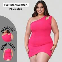 Plus Size Dresses - 玫紅色 - 查看 1