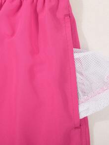 Men's Swim Trunks Solid Color Fashion Casual Quick Dry Swim Shorts With Pockets & Mesh Lining Beach Shorts For Beach Summer Holiday Swimming Surfing - Pink - View 5