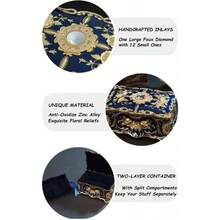 European Style Retro Metal Jewelry Box - Creative High-End Storage For Rings & Necklaces (Gift Idea) - Nhiều màu - Xem 7