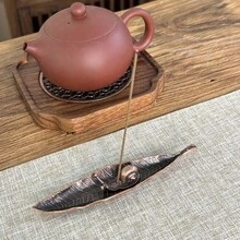 2 piezas/4 piezas Quemador de incienso con diseño de hoja y caracol, colector de cenizas, soporte para varillas de incienso, decoración para sala de meditación, yoga, hogar y oficina