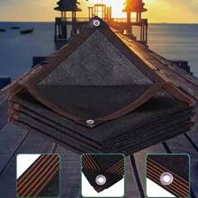 Cubierta de protección solar de invernadero de invernadero de UV, protector solar, prueba de UV, lona de malla negra, arandela reforzada, adecuada para jardín, invernadero de plantas, terraza y pabellón Sunnnet,Tamaño: 4*6m,5*6m - Negro - Ver 6