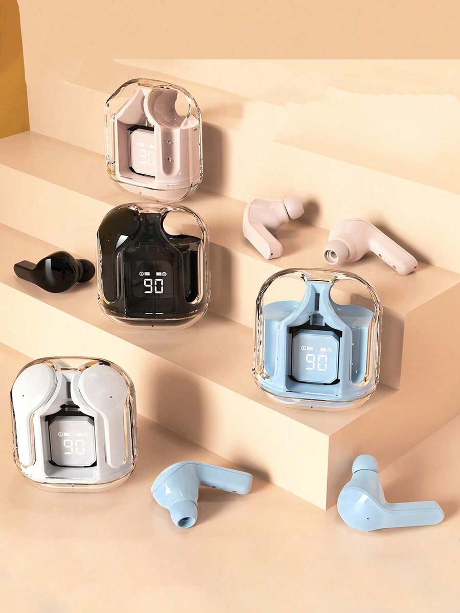 原装 TWS 透明无线蓝牙耳机 HIFI 音质无线耳机 蓝牙 5.3 适用于小米耳机 所有智能手机 - 彩色 - 查看 1