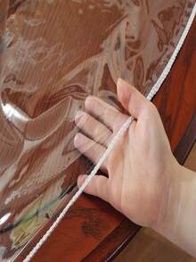 100% Waterproof, Oil-Proof, Wipe-Clean Transparent Vinyl Round Tablecloth, Suitable For Dining, Parties, Picnics, Home Decor, Table Top Decoration - Clear - View 12