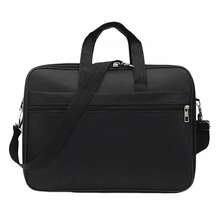 Large Nylon Men's Briefcase Executive Notebook Bag Black - màu đen - Xem 8