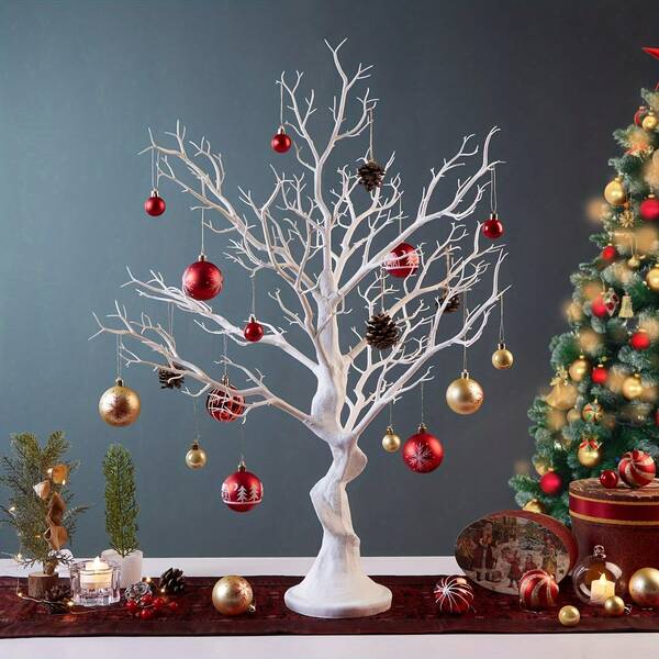 1pc Tree Centerpieces For Weddings Decorative Ornament Display Tree For Tables, Tree Branches For Decoration, Artificial Manzanita Tree Centerpiece For Christmas Birthday Party Decor