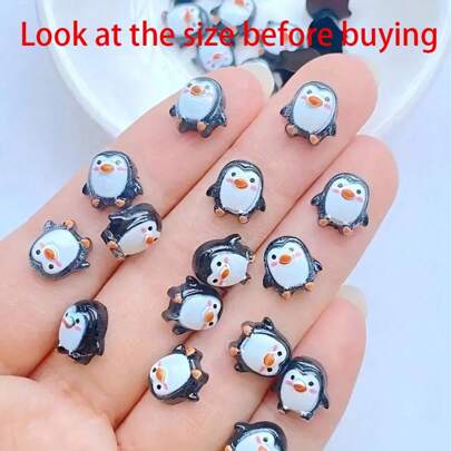 30 قطعة صغيرة جميلة من تماثيل البطريق الراتنجية المصنوعة يدويًا (تحقق من الحجم قبل الشراء) - ديكورات حفلة راتنجية ، هدايا عيد ميلاد البطريق ، هدايا الحفلات ، عشوائية ، راتنج البطريق الصغير ، هدايا جميلة ، بطاريق ، عناصر صغيرة ، بط ، هدايا صغيرة ، راتنج صغير