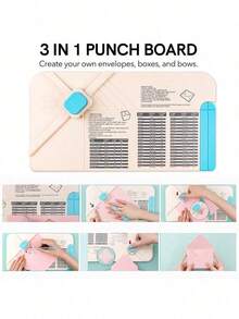 3-In-1 Envelopes Gift Boxes Bows Punch Board - Multicolor - View 2