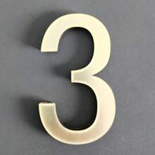 1 Pieza Letras y números decorativos cúbicos de oro 3D autoadhesivos y removibles de acrílico para decoración del hogar. Incluye respaldo adhesivo de alta adherencia sin rastros, instalación sin herramientas, fácil de pegar en metal, madera y otro tipo de puertas.
