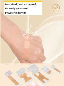 300/160/100/60/50件装急救包组合装 - 绷带、伤口敷料、指尖绷带、防水创可贴、各种形状的指关节绷带、创意伤口护理敷料、透气性粘性绷带、紧急伤口护理、擦伤、水泡处理，多种款式可选