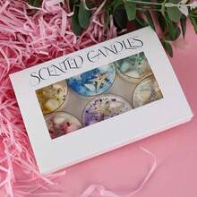 6pcs 5.8cm*5.8cm Shell-Themed Scented Candle Gift Set With Pearl & Glitter Accents - 6 Unique Scents For Romantic Ambiance, Perfect For Valentine's Day & Graduation Gifts Candles With Crystal & Ocean Shell Decor