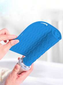 Tapete de Silicone Resistente ao Calor para Chapinhas e Ferros de Ondular - Design de Onda Antiderrapante, 4 Cores (Bege/Preto/Branco/Azul Claro), Tapete de Proteção e Organizador de Ferramentas de Calor, De Volta às Aulas, Essenciais de Viagem e Férias, Acessórios de Cabelo para Mulheres