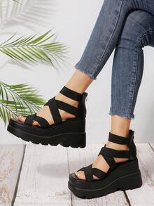 Summer 2025 New Women's Black Strap Sandals - Versatile, Comfortable - màu đen - Xem 2