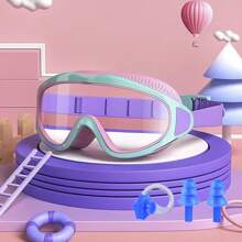 Kids Swimming Goggles, Anti-Fog Anti-Leak Big Frame Swim Goggles For Boys And Girls Aged 3-14