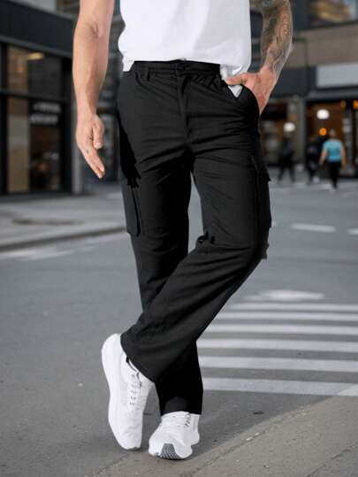 Herren Cargohose - Gerade Beinform Hose - Multi-Taschen Hose - Sport- und Outdoor-Hose - Berg Lässig Hose - Gerade Beinform Hose - Modehose - 2025 Neuankömmling Hose - Japanischer Stil - Gürtel inklusive - Urbaner Funktions-Sportbekleidung & Outdoor - Sportbekleidung & Lässig Trendsetzer - Street Lässig Lässig - Resort Lässig Camouflage Muster Passend für Alle/Global/Universal Lässig & Outdoor Cargohose, Militärischer Stil, Hohe Qualität