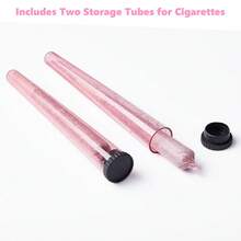 100pcs King Size Pre-Rolled Papers With Filter Tips, 110mm Pre Rolling Cones With Filling Device, Two Cones Holder, Cone Loader, Cleaning Brush, Slow Burning, Tobacco Accessories, Holiday Gift For Friends And Family - 粉色 - 查看 5