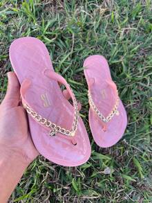 CHINELO BORDADO SL ACOLCHOADO - Rosê - Visão 2
