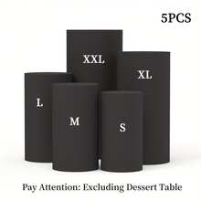 1 Bộ vỏ chân đế hình trụ trơn, tay áo trụ đàn hồi bằng vải thun cho tiệc cưới, trang trí bàn tráng miệng, phù hợp với bàn hình trụ, thích hợp làm đạo cụ đám cưới, bàn bánh kẹo, tiệc sinh nhật, sự kiện Giáng sinh, mọi mùa (không bao gồm khung) - Nhiều màu - Xem 13