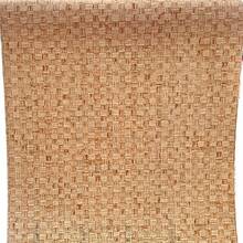 1卷棕色编织地垫墙贴，自粘可移除乙烯基壁纸，适用于厨房台面、店铺装饰、复古浴室、客厅、家居装饰、DIY卧室墙贴，尺寸：17.7 x 393.7/196.8/118.1/39.3英寸 - 棕色 - 查看 6