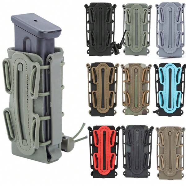 1pc Outdoor Tactical 9mm Universal Magazine Pouch, Adjustable Single Row Magazine Bag