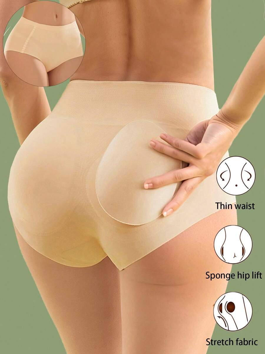 Women's Sexy Tummy Control Lift Butt Padded Shapewear Pants, Seamless Waist Slimming Peach Butt Leggings