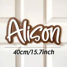 1pc Personalized Wooden Name Plate, No Electricity Needed, Customized Letter Wall Decor, Boho Style, Suitable For Living Room, Bedroom, Unique Customized Gift For Birthday, Party, Wedding, Graduation, Christmas, Halloween