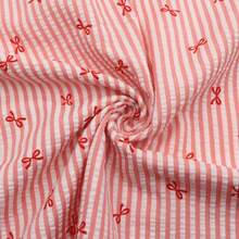 1pc 57.08x19.68inch Bowknot Pattern Print 100% Polyester Stripe Fabric, 59.08x19.68 Inch Precut Fabric, For Party Decorations, And Craft Projects, Hair Ties, DIY Quilting & Sewing, Patchwork, Backdrop Fabric | Bowknot Pattern - Multicolor - View 10
