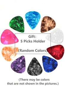 Guitar Capo For Acoustic & Electric Guitars - Professional Adjustable Spring-Loaded Clamp For Guitarists & Musicians - Perfect For Live Performances, Studio Recording & Practice - Includes Bonus 5-Piece Guitar Picks Plectrums Set - Black - View 9