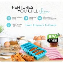 1/2 Cup Silicone Freezer Tray With Lid - Silicone Freezer Molds 2 - Pack For Meal Prep Freezing Of Various Sauces And Other Dishes, Makes 12 Perfect 1/2 Cup Portions Cubes, Oven And Dishwasher Safe - 紅色 - 查看 7