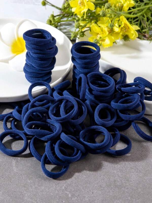 100Pcs Bundled Hair Tie Hair Rubber Band High Elasticity For Girls Suitable For Women's High Ponytail, Colorful Hair Accessory Design, Multifunctional Styling Design, Material, Daily Use Providing Thoughtful Gifts For Girlfriends And Family, Autumn Outfits