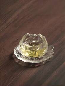 1 Set Minimalist Elegant Tea Art Matte Milk Glass Tea Cup & Saucer & Tea Tray, Refined Glassware Tea Set'