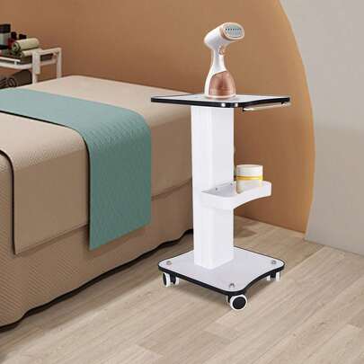 Chariot pliable pratique avec poignée - Facile à transporter pour les employés de bureau, les toiletteurs d'animaux, les techniciens des ongles ou tout autre personnel professionnel,