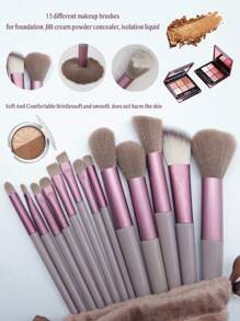 13 Makeup Brush Set Plus Storage Bag Non-Shedding Eyeshadow Brush Soft Ultra Soft Affordable Brush Super Soft Non-Shedding Beginner Makeup Artist 13 Set Brush Eyeshadow Brush Contouring Brush Makeup Set Eyeshadow Brush Soft Makeup Brush Eye Cheek Brush Set