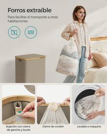 SONGMICS Laundry Baskets - 淺棕色 - 查看 5