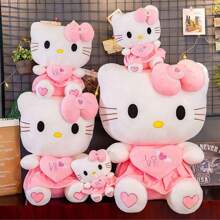 3个Hello Kitty猫咪毛绒玩具，卡通KT猫咪玩偶，柔软填充动漫抱枕，生日礼物，房间装饰，儿童安抚玩偶，情人节女孩礼物