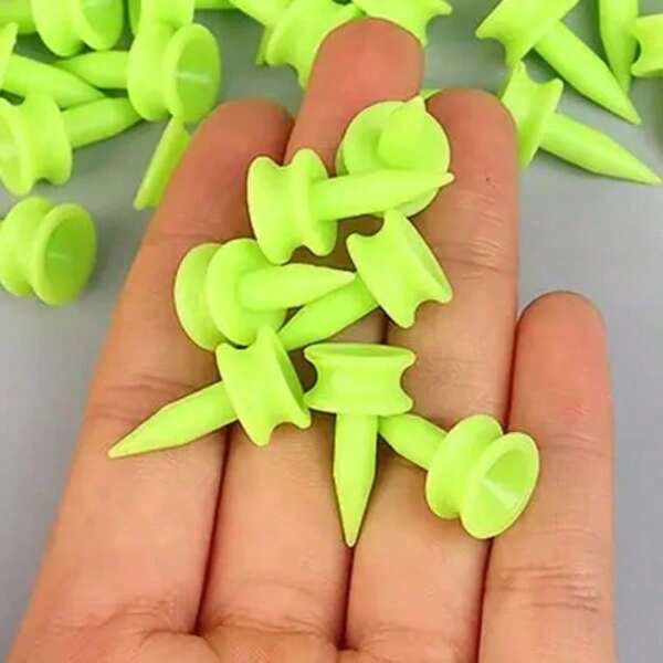 10 pièces/paquet Tés de golf professionnels verts de château, accessoire de golfeur, tés de golf en plastique parfaits pour placer la balle