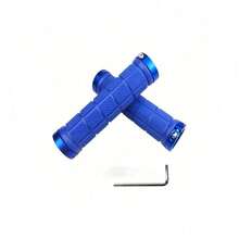 MTB Bike Handlebar Grips Soft Rubber Comfortable Non Slip Cycling Accessories With Plastic End Caps For Mountain Bike Road Bike