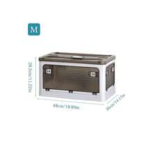 Lagua FREELY Storage Box, Foldable, With Lid, Multi-Sided Drawers, Stackable, Large Capacity, Transparent, Plastic, Easy To Assemble, M X 3, Reinforced Thickness, Load Capacity, Futon Storage, Clothes And Small Item Organization, With Door, Stylish, Odorless, Container, Multifunctional, Five-Sided Opening And Closing, Bedroom, Living Room, Closet, Car Organization - Yellow - View 5