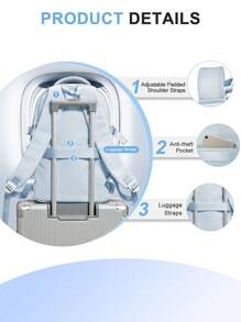 Unisex Work Backpack/Laptop Backpack, 15-17 Inch, Multiple Zipper Pockets, Lightweight & Durable, Suitable As School Bag