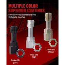 49 PC Thread Chaser Set Metric And SAE Thread Restorer Tool With 22 Taps 24 Dies 3 Thread Files Master Thread Cleaner Rethreading Kit In UNC UNF Metric Sizes - As Pic - View 4