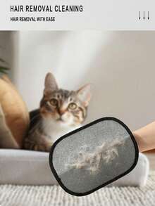 1pc Cat Hair Remover, Static Electricity Pet Grooming Glove, Double-Sided Brush, Pet Hair Removal Tool, Dog Brush Deshedding