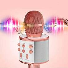 Microphone With Audio Integration, Wireless Bluetooth Microphone For Singing, Home Use, Outdoor Party, Family Gathering, Supports TF Card, USB Playback - Multicolor - View 7