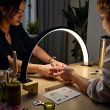 1 Peça Lâmpada de Unha Meia-Lua LED, 3 Efeitos de Cor e 10 Níveis de Brilho, Lâmpada de Unha Rosa/Branca Alimentada por USB - Adequada para Lâmpada de Unha de Quarto e Iluminação de Artesanato, Presente Perfeito para Iniciantes e Profissionais